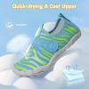imageATHMILE Kids Water Shoes Boys Girls Water Shoes Quick Dry Barefoot Beach Sports Swim Pool Summer ShoesLittle KidBig KidBlue Green Ripple
