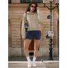 imageATHMILE Womens Hoodies Long Sleeve Fleece Quarter Zip Pullover Workout Oversized Sweatshirt Fall Winter Crop Jacket Tops 2025Coffeegrey