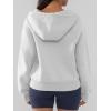 imageATHMILE Womens Hoodies Long Sleeve Fleece Quarter Zip Pullover Workout Oversized Sweatshirt Fall Winter Crop Jacket Tops 2025Grey