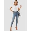 imageATHIMLE Womens Crew Neck T Shirt Ribbed Fitted Shirt Basic Short Sleeves Summer Tops CausalWhite