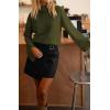 imageATHMILE Fall Fashion Sweaters for Women Turtleneck Long Sleeve Casual Loose Knit Pullover Tops Winter Clothes 2025Army Green