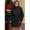 imageATHMILE Fall Fashion Sweaters for Women Turtleneck Long Sleeve Casual Loose Knit Pullover Tops Winter Clothes 2025Black