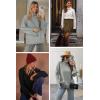 imageATHMILE Fall Fashion Sweaters for Women Turtleneck Long Sleeve Casual Loose Knit Pullover Tops Winter Clothes 2025Grey