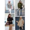 imageATHMILE Oversized Chunky Sweaters for Women Fall Turtleneck Long Sleeve Knit Pullover Tops 2025 Winter Fashion ClothesArmy Green