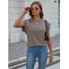 imageATHMILE Oversized Tshirts for Women Business Casual Shirts Loose Fit Short Sleeve Tops Summer Clothes Fashion Outfit 2025Grey Purple