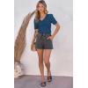 imageATHMILE Short Sleeve V Neck Sweaters Dressy Casual Blouses Lightweight Thin Knit Fashion Shirts Summer Tops for WomenDark Blue
