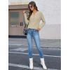 imageATHMILE Sweaters for Women Fashion Fall Outfits Long Sleeve Tops Pullover V Neck Casual Loose SweatshirtApricot