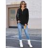 imageATHMILE Sweaters for Women Fashion Fall Outfits Long Sleeve Tops Pullover V Neck Casual Loose SweatshirtBlack