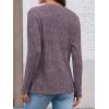 imageATHMILE Sweaters for Women Fashion Fall Outfits Long Sleeve Tops Pullover V Neck Casual Loose SweatshirtPurple
