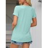imageATHMILE T Shirts Short Sleeve Scoop Neck Tees for Women Fashion Tops Trendy Casual Summer Outfits Clothes 2025Aqua