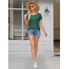 imageATHMILE T Shirts Short Sleeve Scoop Neck Tees for Women Fashion Tops Trendy Casual Summer Outfits Clothes 2025Green