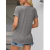 imageATHMILE T Shirts Short Sleeve Scoop Neck Tees for Women Fashion Tops Trendy Casual Summer Outfits Clothes 2025Grey
