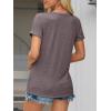 imageATHMILE T Shirts Short Sleeve Scoop Neck Tees for Women Fashion Tops Trendy Casual Summer Outfits Clothes 2025Greypurple