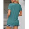 imageATHMILE T Shirts Short Sleeve Scoop Neck Tees for Women Fashion Tops Trendy Casual Summer Outfits Clothes 2025Lakeblue