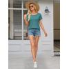 imageATHMILE T Shirts Short Sleeve Scoop Neck Tees for Women Fashion Tops Trendy Casual Summer Outfits Clothes 2025Lakeblue