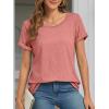 imageATHMILE T Shirts Short Sleeve Scoop Neck Tees for Women Fashion Tops Trendy Casual Summer Outfits Clothes 2025Lightpink