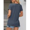 imageATHMILE T Shirts Short Sleeve Scoop Neck Tees for Women Fashion Tops Trendy Casual Summer Outfits Clothes 2025Navy