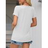 imageATHMILE T Shirts Short Sleeve Scoop Neck Tees for Women Fashion Tops Trendy Casual Summer Outfits Clothes 2025White