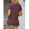 imageATHMILE T Shirts Short Sleeve Scoop Neck Tees for Women Fashion Tops Trendy Casual Summer Outfits Clothes 2025Winered