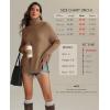 imageATHMILE Womens Oversized Turtleneck Sweaters Fall Fashion Outfits Batwing Sleeve Ribbed Tunic Winter Clothes 2025Dark Apricot