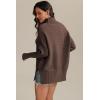 imageATHMILE Womens Oversized Turtleneck Sweaters Fall Fashion Outfits Batwing Sleeve Ribbed Tunic Winter Clothes 2025Nutmeg