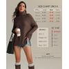 imageATHMILE Womens Oversized Turtleneck Sweaters Fall Fashion Outfits Batwing Sleeve Ribbed Tunic Winter Clothes 2025Nutmeg