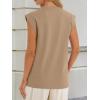 imageATHMILE Womens Sleeveless Summer Tank Tops Casual Trendy T Shirts Basic Trendy Cap Sleeve Oversized TeeKhaki