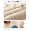 imageATHMILE Womens Tops Summer Sweaters V Neck Short Sleeve Shirts Fashion Dressy Casual Business Tunic BlousesApricot
