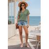 imageATHMILE Womens Tops Summer Sweaters V Neck Short Sleeve Shirts Fashion Dressy Casual Business Tunic BlousesGreen