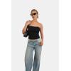imageATHMILE Womens Tube Tops Strapless Crop Tops Basic Backless Sleeveless Bandeau Trendy Going Out Cute Summer OutfitsBlack