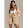 imageATHMILE Cardigan Sweaters for Women Fashion Chunky Cardigans 2025 Fall Outfits Womens Long Sleeve Cable Knit Button CoatsApricot