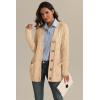 imageATHMILE Cardigan Sweaters for Women Fashion Chunky Cardigans 2025 Fall Outfits Womens Long Sleeve Cable Knit Button CoatsApricot