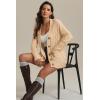 imageATHMILE Cardigan Sweaters for Women Fashion Chunky Cardigans 2025 Fall Outfits Womens Long Sleeve Cable Knit Button CoatsApricot