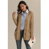 imageATHMILE Cardigan Sweaters for Women Fashion Chunky Cardigans 2025 Fall Outfits Womens Long Sleeve Cable Knit Button CoatsKhaki