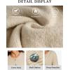 imageATHMILE Fall Long Sleeve Cardigans for Women Sweater Fashion Open Front Winter Button Down Crewneck Loose Knit Jacket 2025Apricot