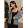 imageATHMILE Fall Long Sleeve Cardigans for Women Sweater Fashion Open Front Winter Button Down Crewneck Loose Knit Jacket 2025Grey