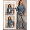 imageATHMILE Fall Long Sleeve Cardigans for Women Sweater Fashion Open Front Winter Button Down Crewneck Loose Knit Jacket 2025Grey Blue