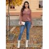 imageATHMILE Long Sleeve Shirts for Women Early Fall Fashion Tops 2025 Casual V Neck Button Blouses Tunic Tops for LeggingsCaramel