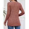 imageATHMILE Long Sleeve Shirts for Women Early Fall Fashion Tops 2025 Casual V Neck Button Blouses Tunic Tops for LeggingsCaramel
