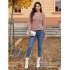 imageATHMILE Long Sleeve Shirts for Women Early Fall Fashion Tops 2025 Casual V Neck Button Blouses Tunic Tops for LeggingsPink