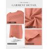 imageATHMILE Long Sleeve Shirts for Women Fall Fashion Tops 2025 Dressy Casual Blouses Trendy Pleated Tunic OutfitsCoral