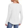 imageATHMILE Long Sleeve Shirts for Women Fall Fashion Tops 2025 Dressy Casual Blouses Trendy Pleated Tunic OutfitsWhite