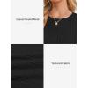 imageATHMILE Long Sleeve Shirts for Women Work Business Casual Dressy Tops Trendy Textured Fitted Spring Fashion Clothes BlouseBlack