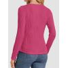 imageATHMILE Long Sleeve Shirts for Women Work Business Casual Dressy Tops Trendy Textured Fitted Spring Fashion Clothes BlouseRose Red