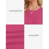 imageATHMILE Long Sleeve Shirts for Women Work Business Casual Dressy Tops Trendy Textured Fitted Spring Fashion Clothes BlouseRose Red