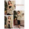 imageATHMILE Oversized Cardigan Sweaters for Women Fall Outfits Chunky Knit Open Front Sweater with PocketsTan