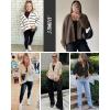 imageATHMILE Oversized Cardigan Sweaters for Women Lightweight Button VNeck Casual Open Front Knit Fall Outfits 2025Striped White