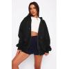imageATHMILE Oversized Hoodies for Women Fall Sweatshirts Zip Up Hoodie Casual Jackets Y2k Fashion Outfits Winter Clothes 2025Black
