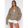imageATHMILE Oversized Hoodies for Women Fall Sweatshirts Zip Up Hoodie Casual Jackets Y2k Fashion Outfits Winter Clothes 2025Coffeegrey