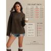 imageATHMILE Sweaters for Women 2025 Fall Fashion Outfits Long Sleeve Loose Casual Crewneck Ribbed Knit Pullover Winter ClothesCoffee